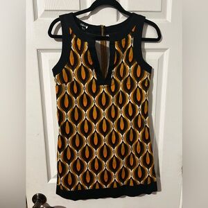 Blanco dress, Retro Geometric fabric, size 8